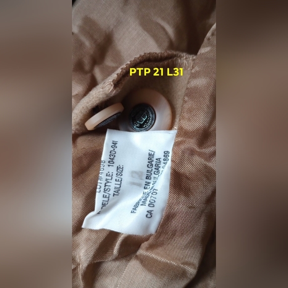 Elegant Tan Cashmere And Wool Women's Blazer SZ 12 - Picture 7 of 8